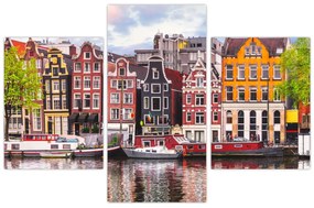 Obraz - Amsterdam, tanečné domy (90x60 cm)
