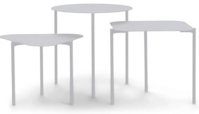 Kovové okrúhle odkladacie stolíky v súprave 3 ks 46.5x46.5 cm Do-Re-Mi – Spinder Design