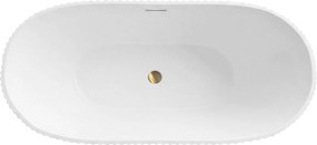 Rea Atena, voľne stojaca vaňa 1700x730x710 mm, biela, biely click-clack, REA-W0127