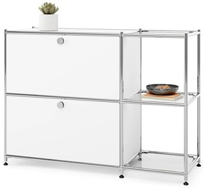 Kovová odkladacia skrinka »CN3« s 2 výklopnými priehradkami, biela