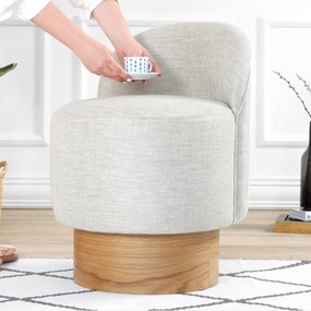 Taburet Barren Puf Light Grey