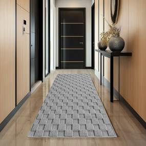 Ayyildiz, Kusový koberec Helix 2203 silver, 80x150, šedá, chodba / predsieň