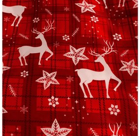 Obliečky z mikrovlákna VELVET CHRISTMAS červené Rozmer obliečky: 2 ks 70 x 90 cm | 200 x 220 cm