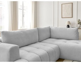 Svetlosivá rozkladacia/s úložným priestorom rohová pohovka (pravý roh/do L) Fuji – Bobochic Paris