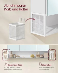 Zrkadlová skrinka BBK136W01