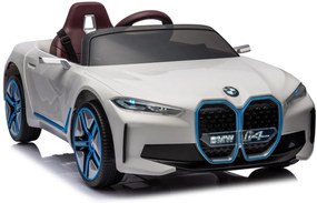 Detské elektrické autíčko s diaľkovým ovládaním BestBerg BBCC-20W - BMW i4 / od 3 rokov / nosnosť 30 kg / biela