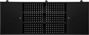Visiaca dielenská skrinka s perforovanou doskou, čierna, 1600x600x200 mm: LEO All Black