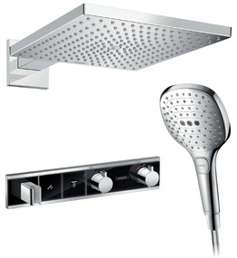 Hansgrohe Rain Select SET, čierna - chróm