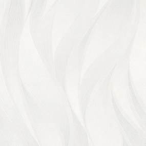 Vliesové tapety na stenu Hailey 82231, rozmer 10,05 m x 0,53 m, vlnovky krémovo biele, NOVAMUR 6794-10