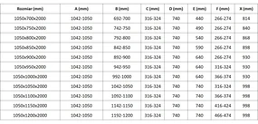 Mexen Lunar, L Duo výklopný sprchový kút 105 x 75 cm, 8mm číre sklo, zlatý matný profil, 834L-105L-075P-55-00