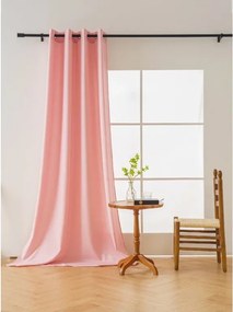 Záves OXFORD LIGHT 140x250 cm, ružový Zavesenie: Kovové krúžky