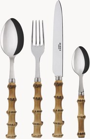 Leštená súprava príborov z bambusového dreva Panda, rôzne veľkosti