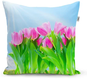 Sablio Vankúš Ružové Tulipány - 50x50 cm