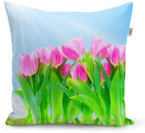Sablio Vankúš Ružové Tulipány - 50x50 cm