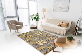 Oriental Weavers, AKCIA: 80x165 cm Kusový koberec Zoya 820 E – na von aj na doma, žltá, chodba / predsieň