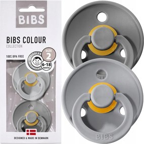 Kaučukové cumlíky BIBS Colour 6m+ 2ks Farba: sivá