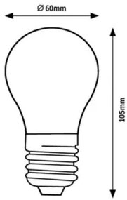 Rabalux LED Spiral Filament žiarovka Amber A60 4W/E27/300Lm/2700K+RGB/Dim
