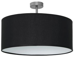 Stropné svietidlo Casino, 1x čierne textilné tienidlo, ch