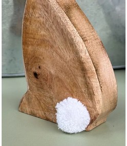 Veľkonočný zajac z mangového dreva BUNNY POM - viac veľkostí Veľkosť: S
