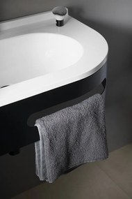 Sapho Sapho, PULSE konzola s držiakom uterákov, ľavá, čierna mat, BM752-CL