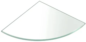 Sapho Sapho, Polica rohová, štvrťkruhová 200x200x8mm, číre sklo, 23487
