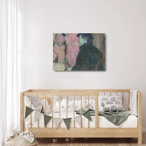 Sklenený obraz - Henri de Toulouse-Lautrec, Maxime Dethomas, reprodukcia (70x50 cm)