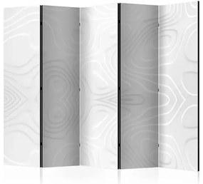 Paraván - Room divider - White waves II Veľkosť: 225x172, Verzia: Obojstranný