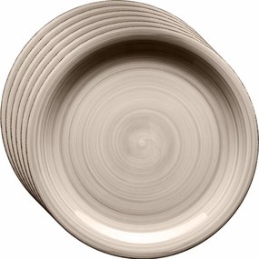 Mäser Sada 6 plytkých tanierov Bel Tempo 27 cm, taupe
