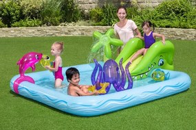 Detský nafukovací bazén akvárium - 239 x 206 x 86 cm | Bestway 53052