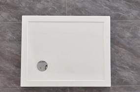 Erga Laos, obdĺžniková sprchová vanička 90x80x5cm, akrylát, biela lesklá, ERG-V06-ACR-8090S-WH-CR