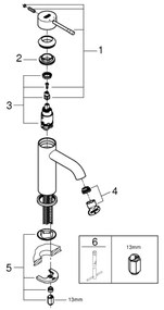 GROHE 23590AL1 - Umývadlová batéria ESSENCE veľkosť S grafit