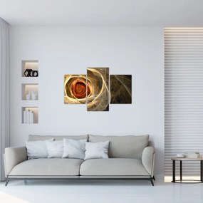 Obraz - Abstraktné ruže v ohnivých farbách (90x60 cm)