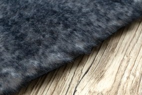 Koberec LAPIN Shaggy slonia kosť/čierny protišmykový