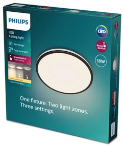 Philips- LED Stmievateľné stropné svietidlo OZZIET SCENE SWITCH LED/18W/230V 2700K