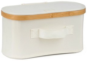 Úložný box G21 30 x 15 x 15 cm, bambusový s vekom, béžový