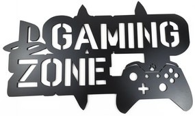 Veselá Stena Drevená nástenná dekorácia Gaming zone čierne