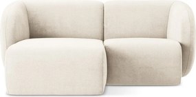 Béžová ženilková rohová pohovka (ľavý roh/s leňoškou) Lani – Makamii