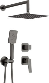 Deante Blur, podomietkový sprchový set s hlavovou a ručnou sprchou, grafitová, DEA-NQL_D9YK
