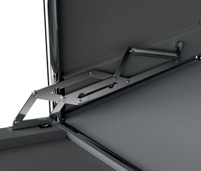 Kovová komoda »CN3« s 2 výklopnými priečinkami a 2 zásuvkami, sivá