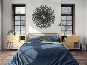drevko Drevená Mandala na stenu Rozmer obrazu: 44,5 x 44,5 cm, Farba dekorácie: Čierna