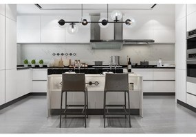 Závesne svietidlo Paris, 6x transparentné sklenené tienidlo, B