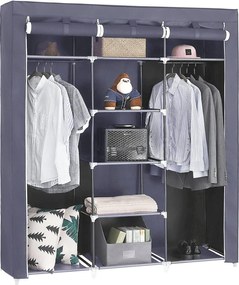 Šatníková skriňa, prenosný, modulárny šatník, šedá farba