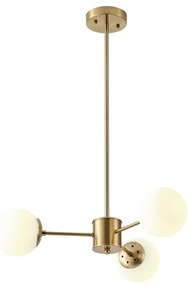 Luster na tyči 3xE27/40W/230V mosadz