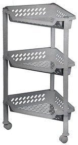 Rohový s kolieskam 3 - poličkový regál