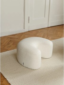 Béžový taburet z textílie buklé Ü – noo.ma