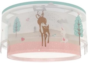 Dalber 61276 - Detské stropné svietidlo LOVING DEER 2xE27/15W/230V