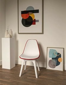 Sada jedálenských stoličiek Eos White, 2 ks