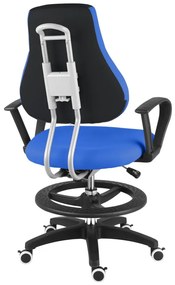 Detská rastúca stolička Neoseat KINDER — látka, čierna / modrá