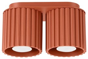 Sollux  SL.1800 - Bodové svietidlo AURA 2xGU10/10W/230V oranžové