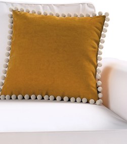 Viera s brmbolcami farba produktu žltá látka lesklá, zamatová